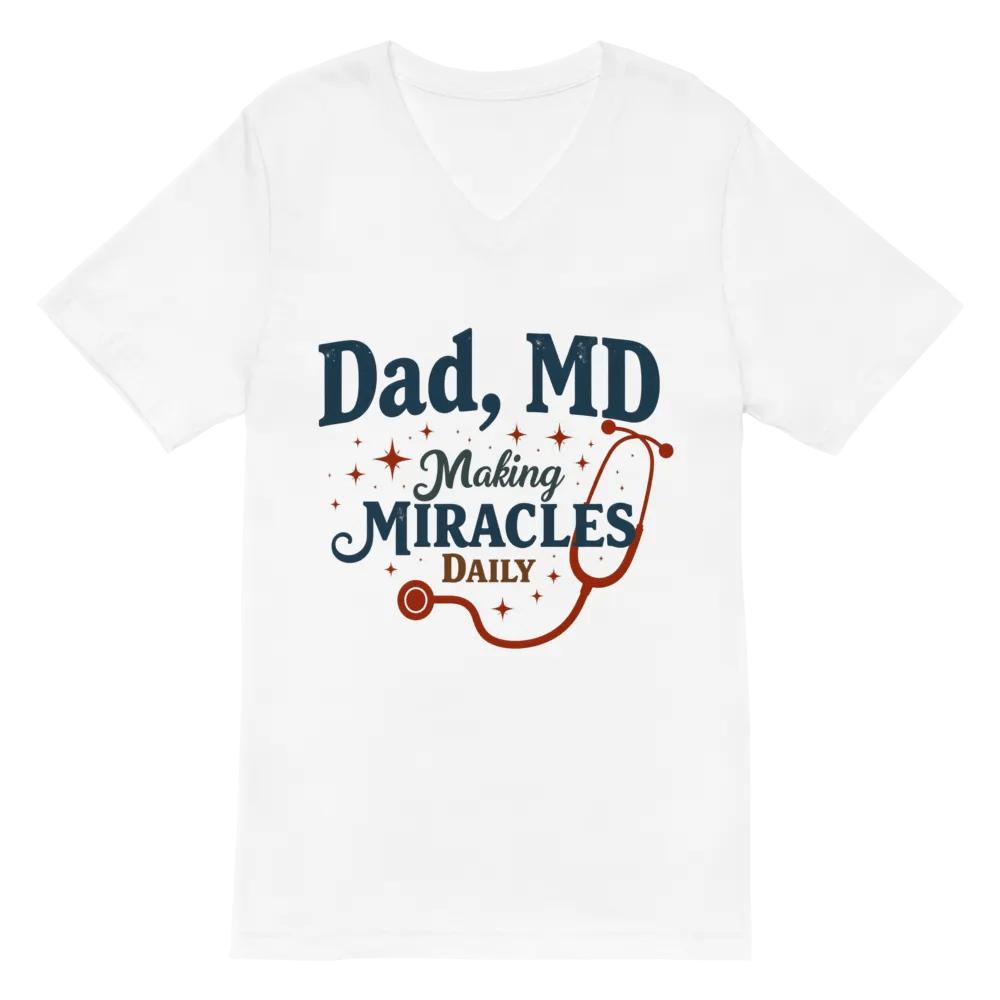 Dad, MD Making Miracles Daily V-Neck Tee product image (2)