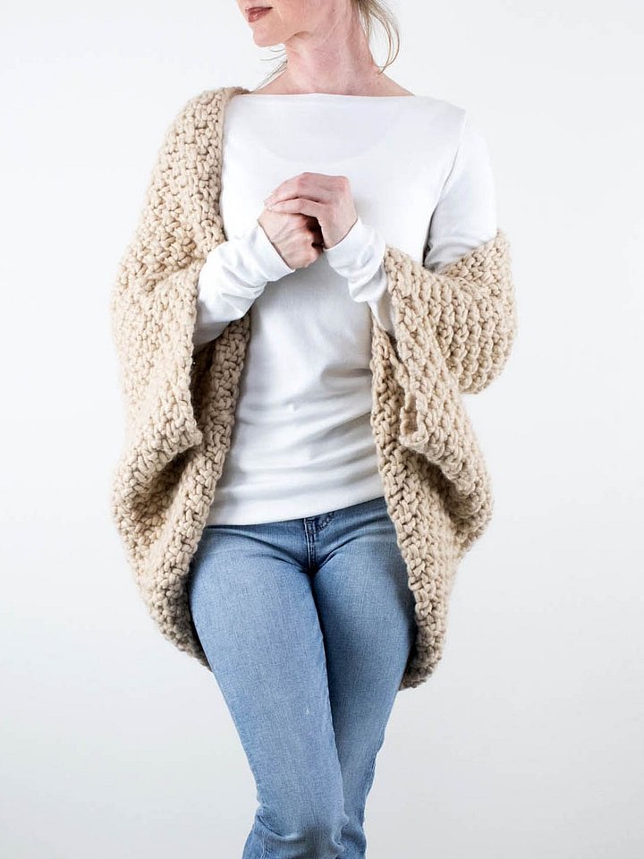 Quick-ish Shrug Sweater Knitting Pattern - Knitcation product image (1)