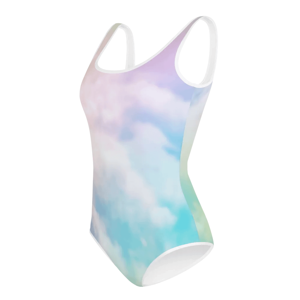 Blur cloud rainbow Design Youth One Piece Swimsuit - V5 product image (1)
