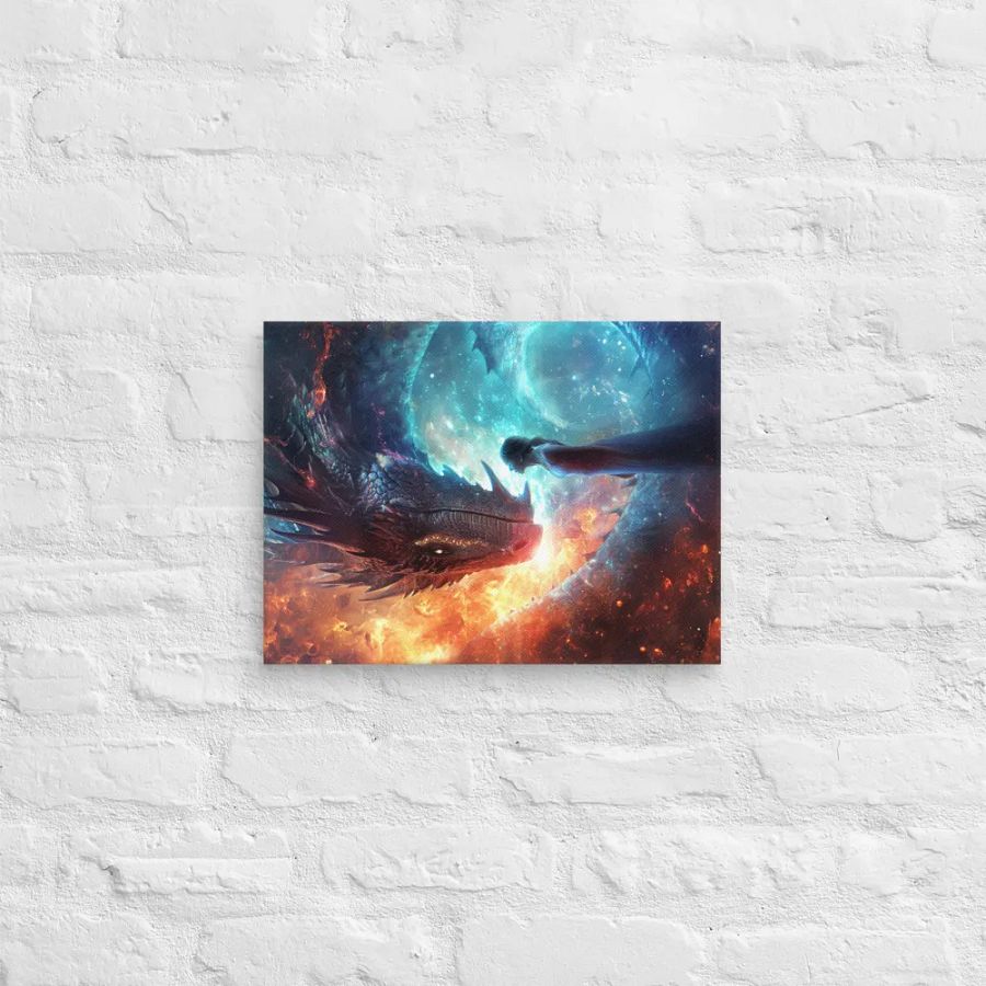 Girl connecting with her dragon 02 - Canvas product image (2)