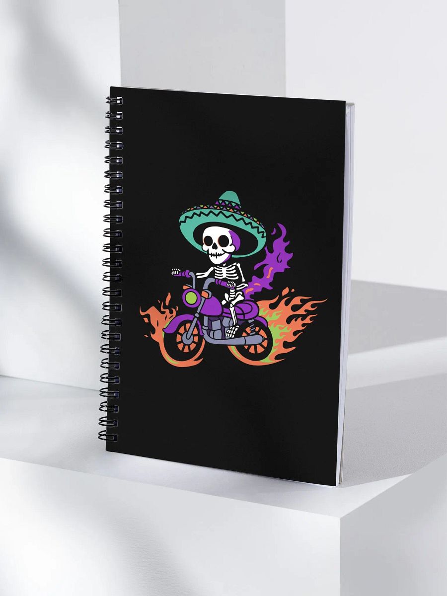 Bone to be Wild Colorful Dotted Spiral Notebook product image (3)