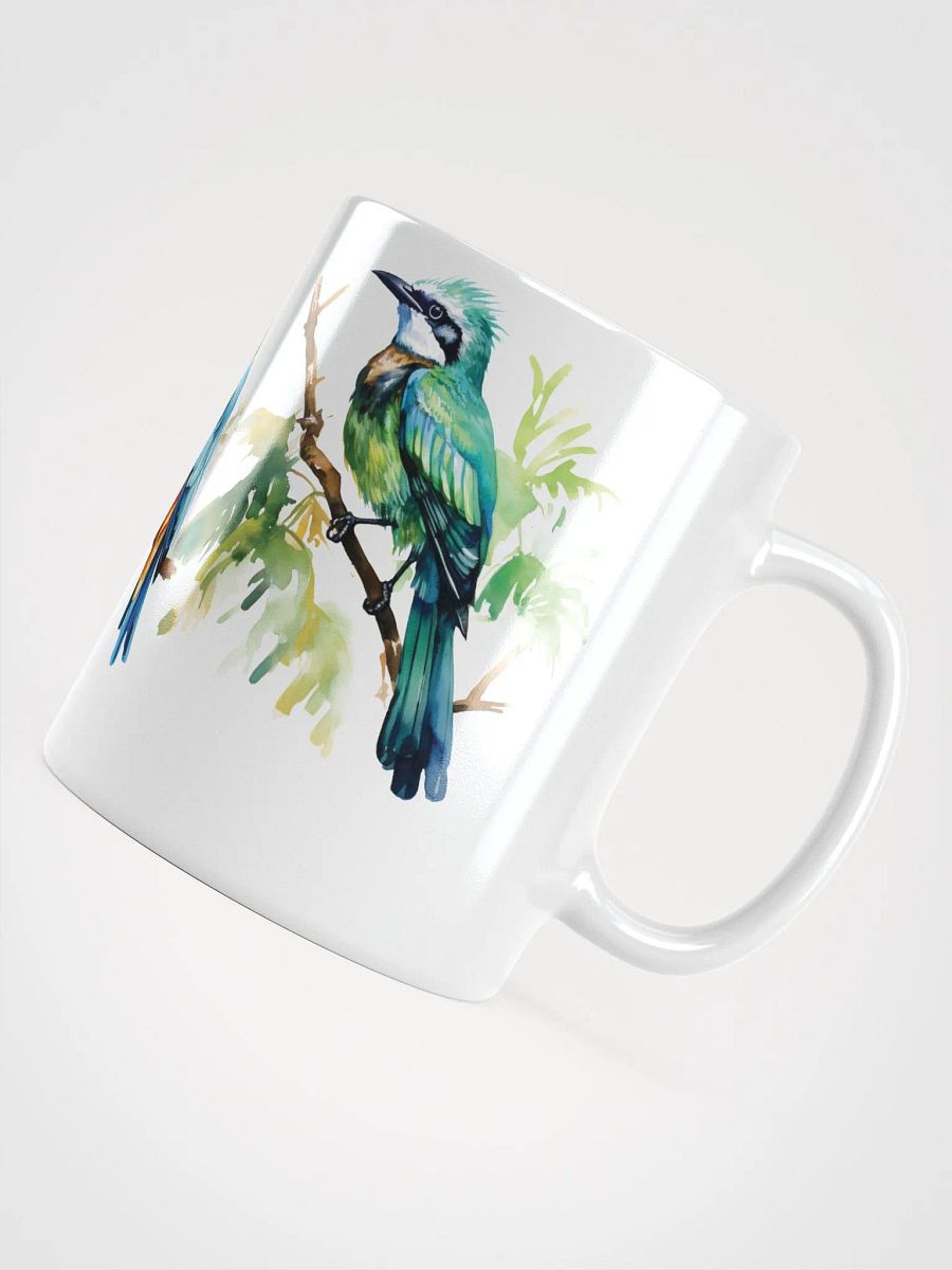 Vibrant Tropical Aviary White Glossy Mug product image (5)