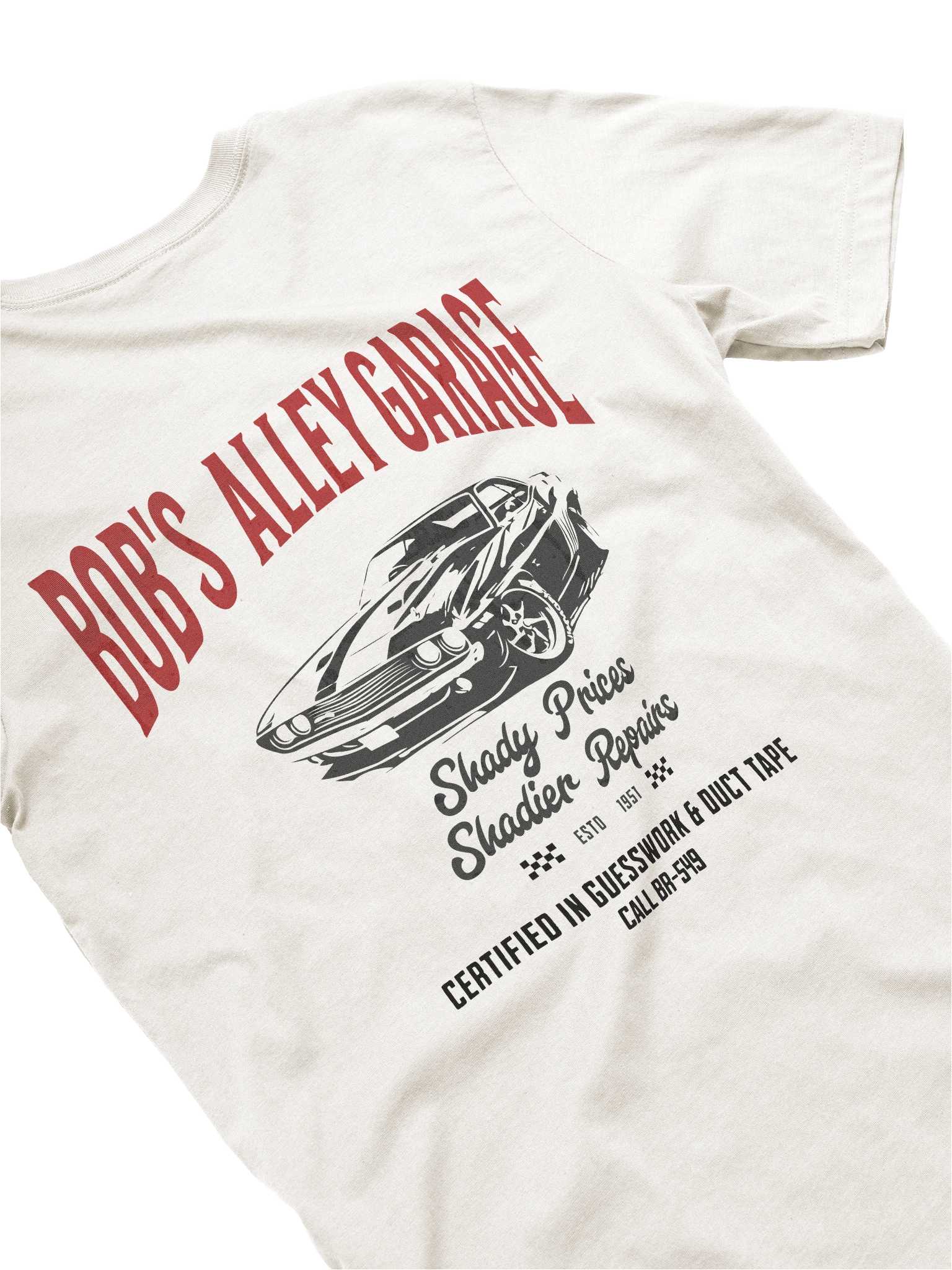 "Bob’s Alley Garage" – Vintage Mechanic Shirt (Front & Back Print) product image (3)