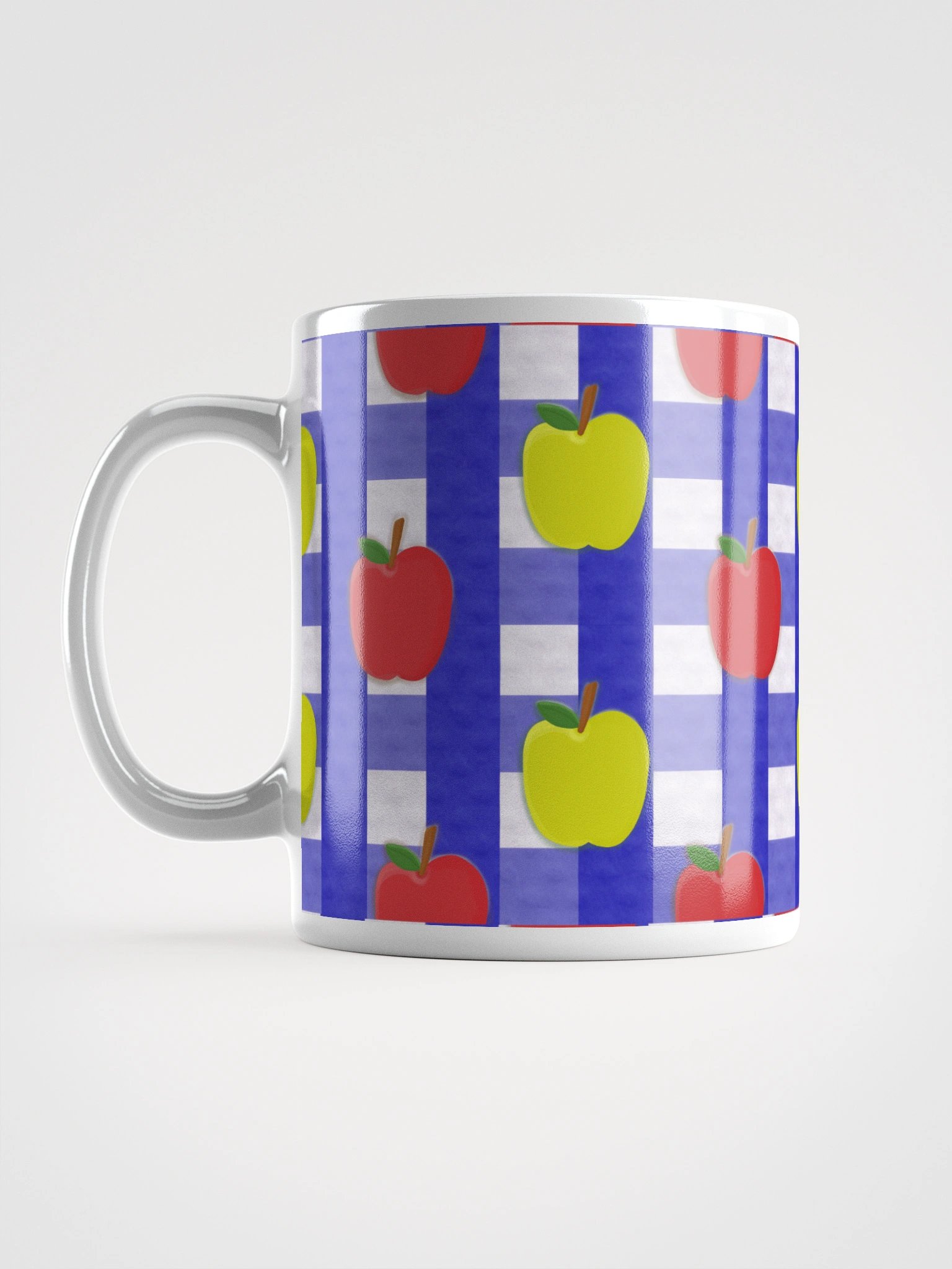 Apple Gingham in Blue Mug product image (6)