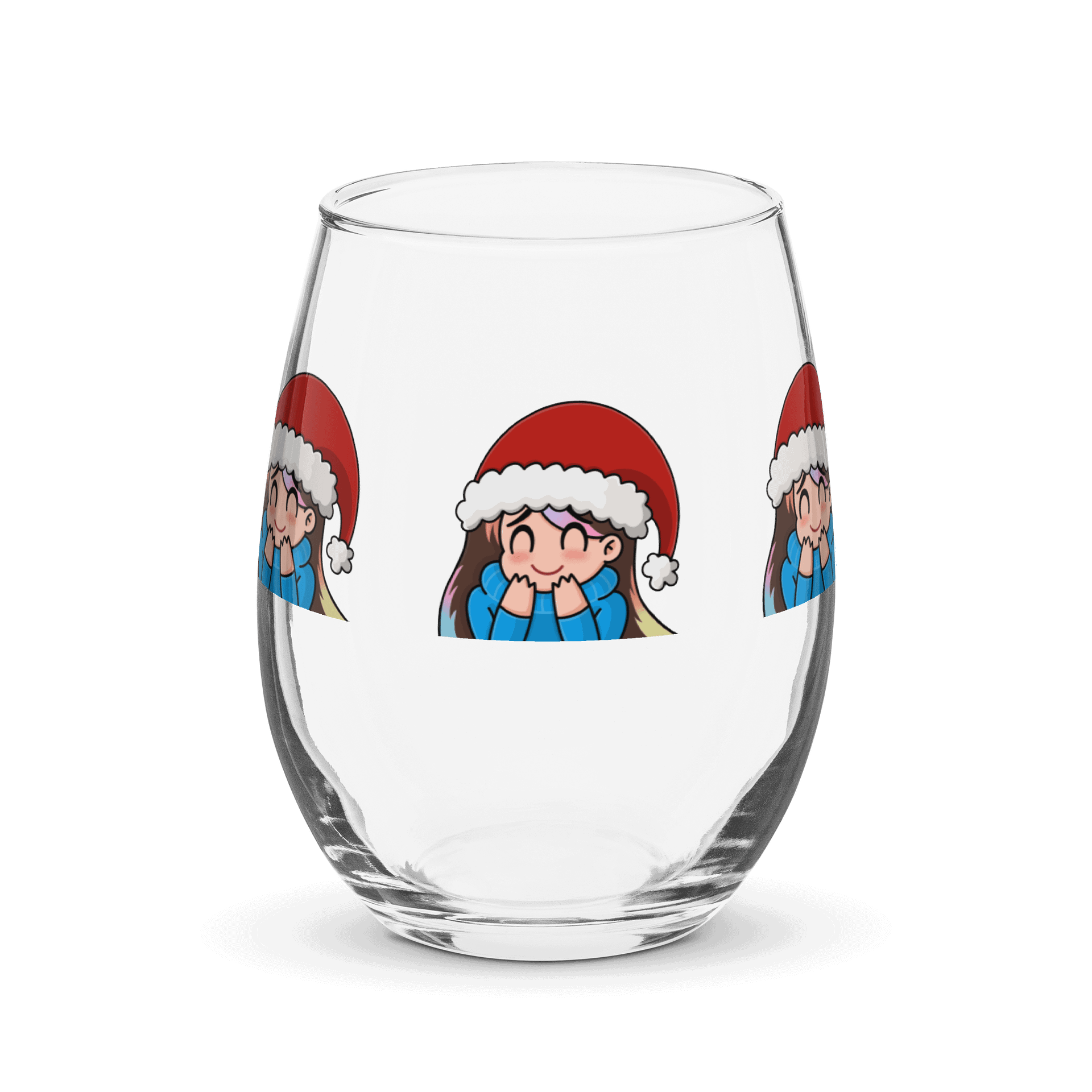 Cheerful Santa Hat Wine Glass Set product image (1)