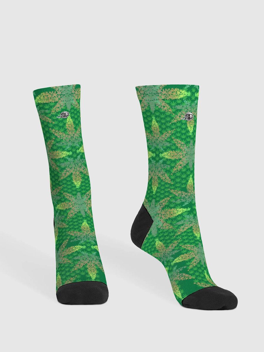 Kaleidoscopic Green Tapestry | Crew Socks product image (2)