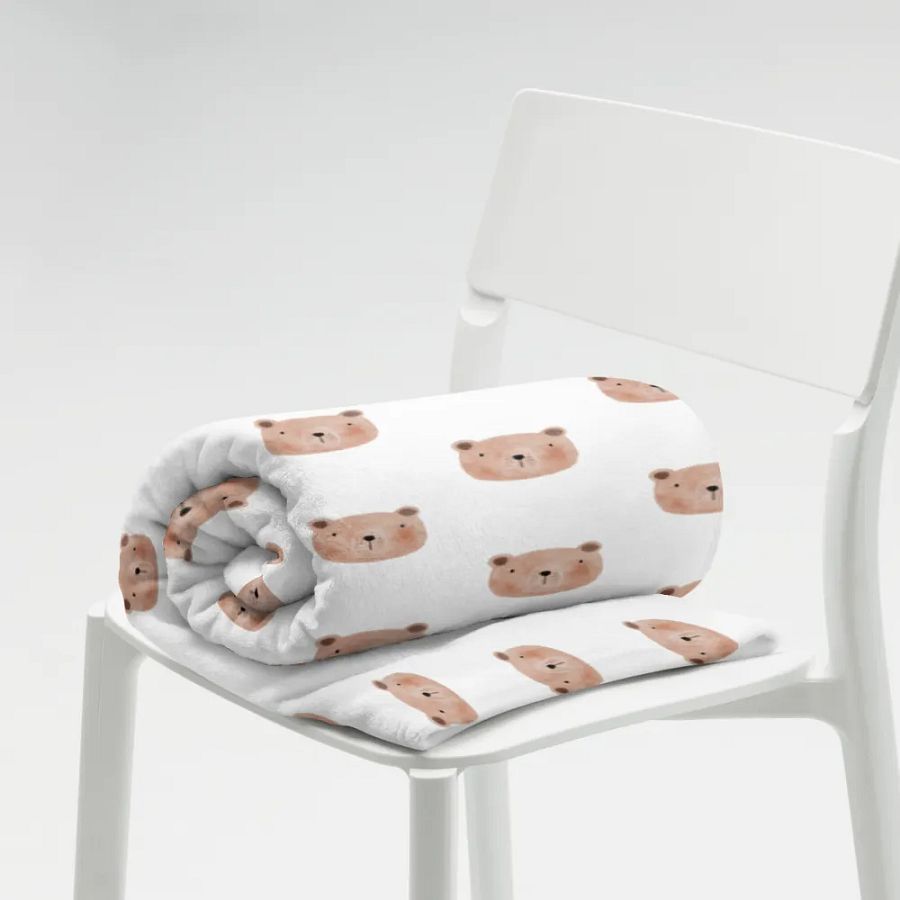 Teddy Bear Whimsical Faces Throw Blanket product image (7)