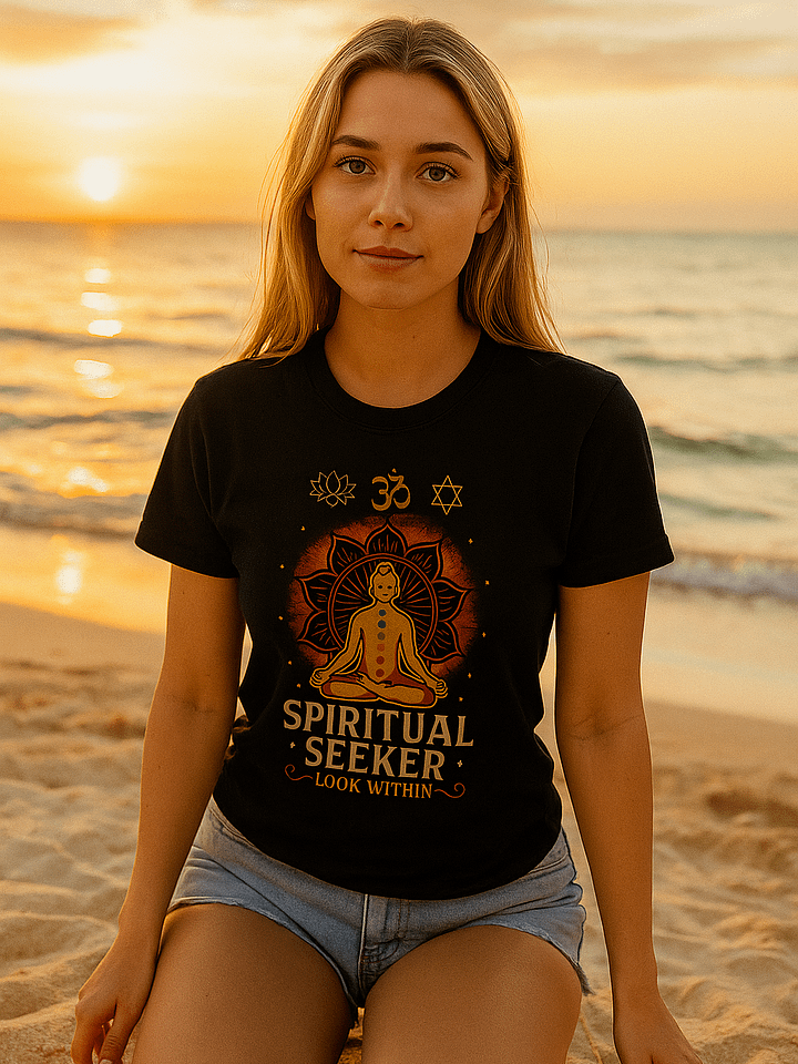Spiritual Seeker Chakra T-Shirt – “Look Within” Meditation Graphic Tee for Mindfulness & Yoga Lovers product image (1)