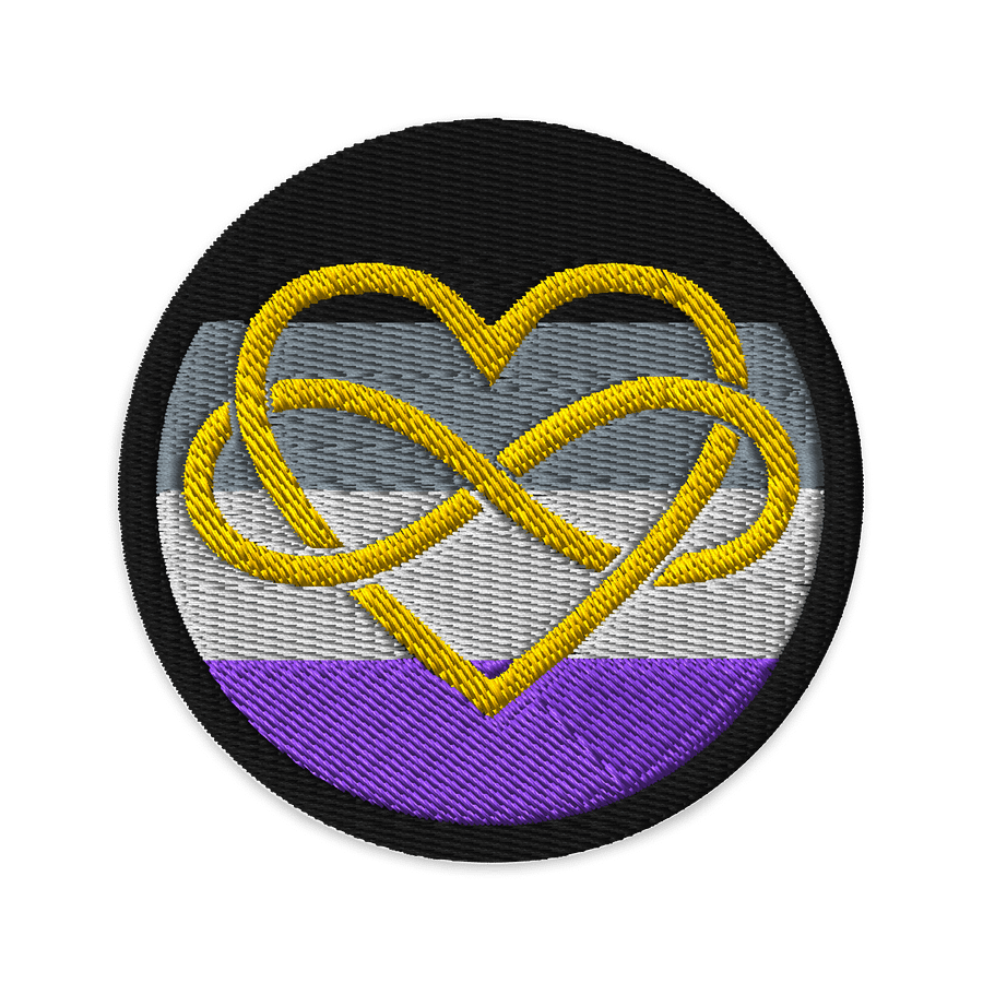 Asexual Poly Infinity Heart Patch - Circle product image (1)
