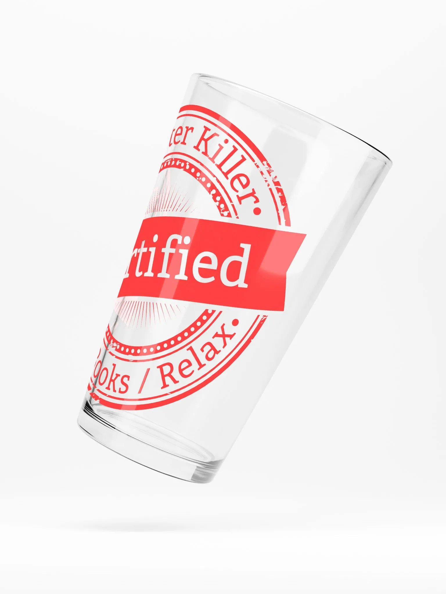 Certified Character Killer Shaker Pint Glass product image (5)