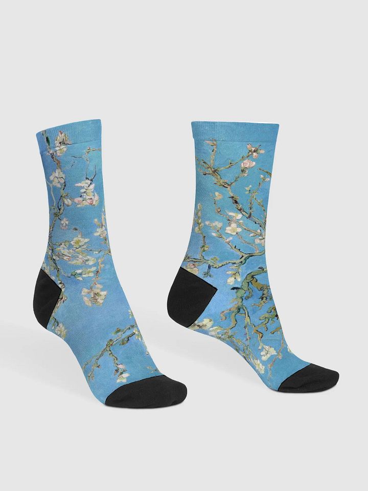 Almond Blossoms Van Gogh Sustainable Crew Socks product image (1)