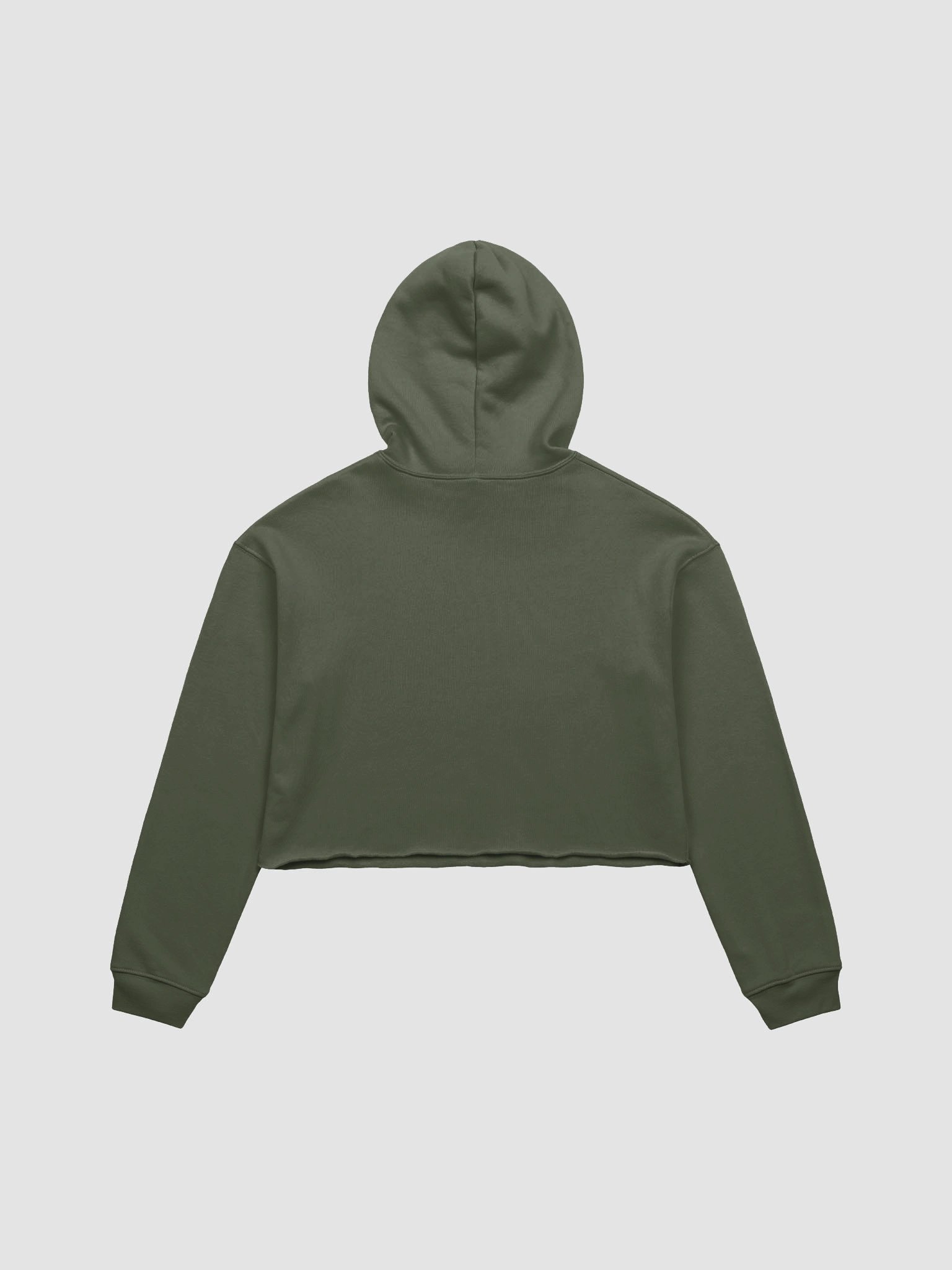 Lucky Pineapple Films Logo Khaki Green Women's Fleece Cropped Hoodie product image (2)