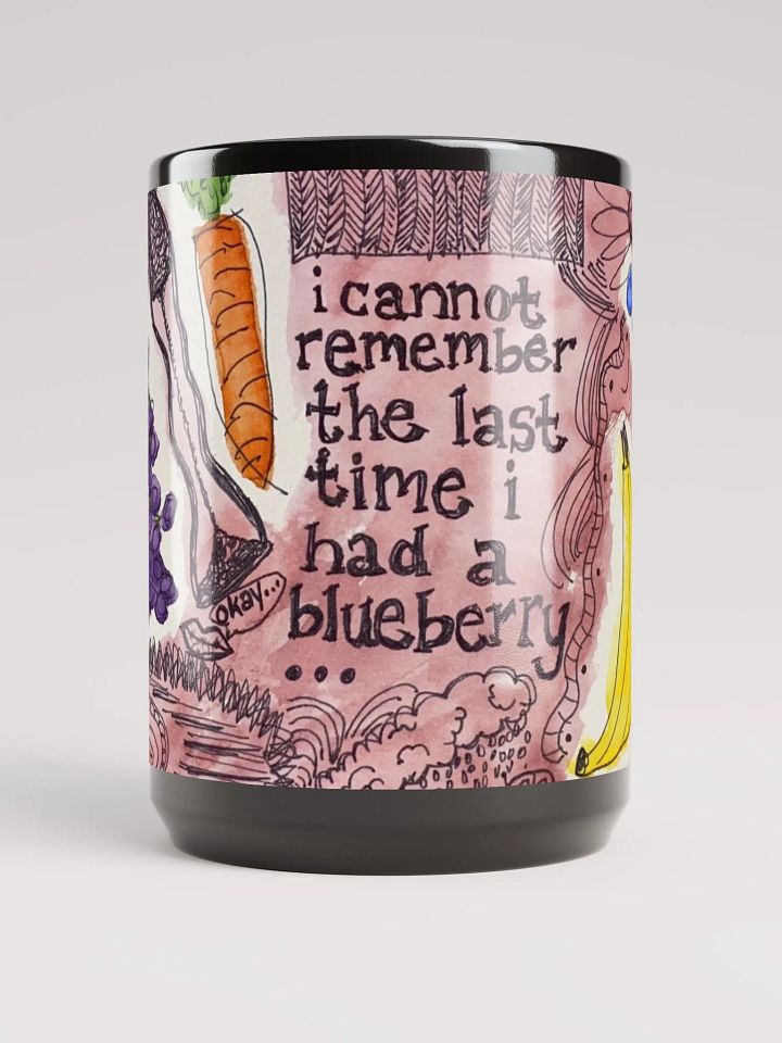 FRUIT FOR THOUGHT black glossy mug product image (2)