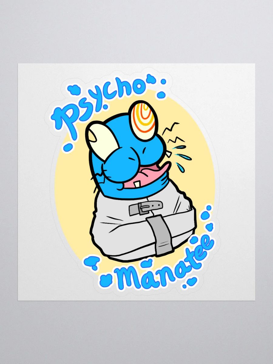 Psycho Manatee Sticker product image (1)