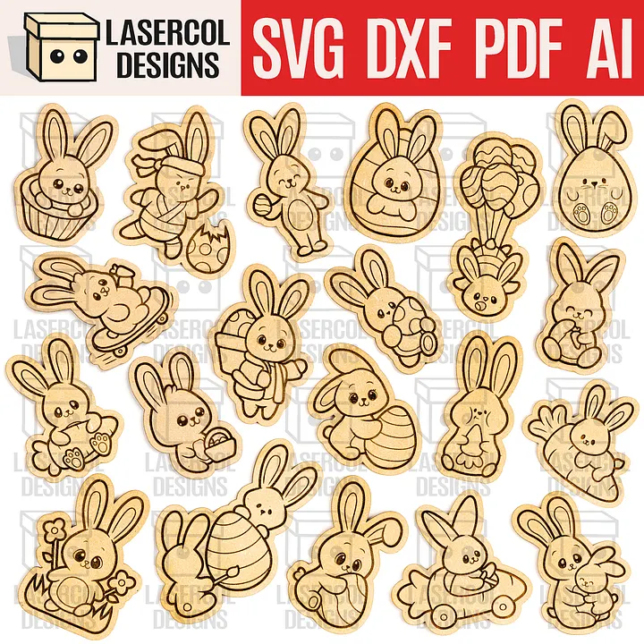 Easter Cutouts/Paint Kit Set 7 & Set 8 - Laser Cut Files product image (1)