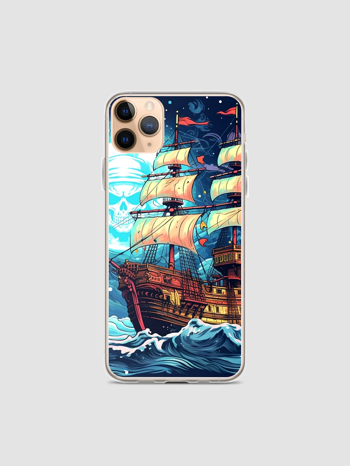 Pirate Ship Sailing iPhone Case - Fits iPhone 7/8 to iPhone 15 Pro Max - Nautical Adventure Design, Durable Protection product image (1)