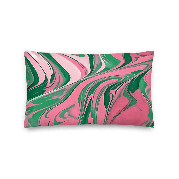 Pink & Green Painted Premium Accent Pillow product image (1)