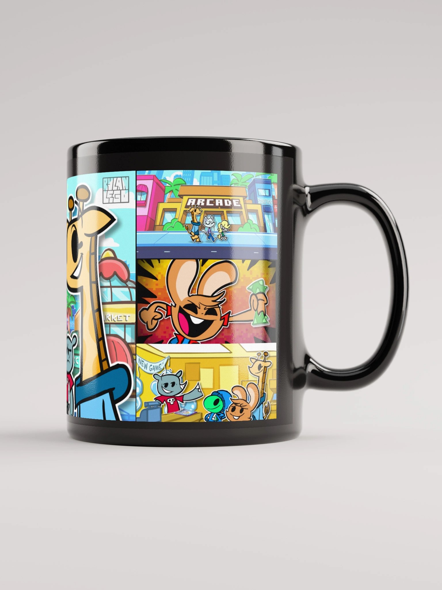 Top and RabRab - Player 3 Black Mug product image (4)