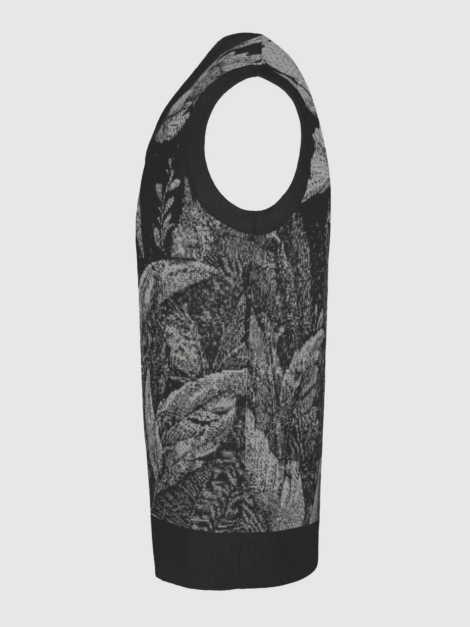 Noir Jungle Knitted V-Neck Vest product image (26)