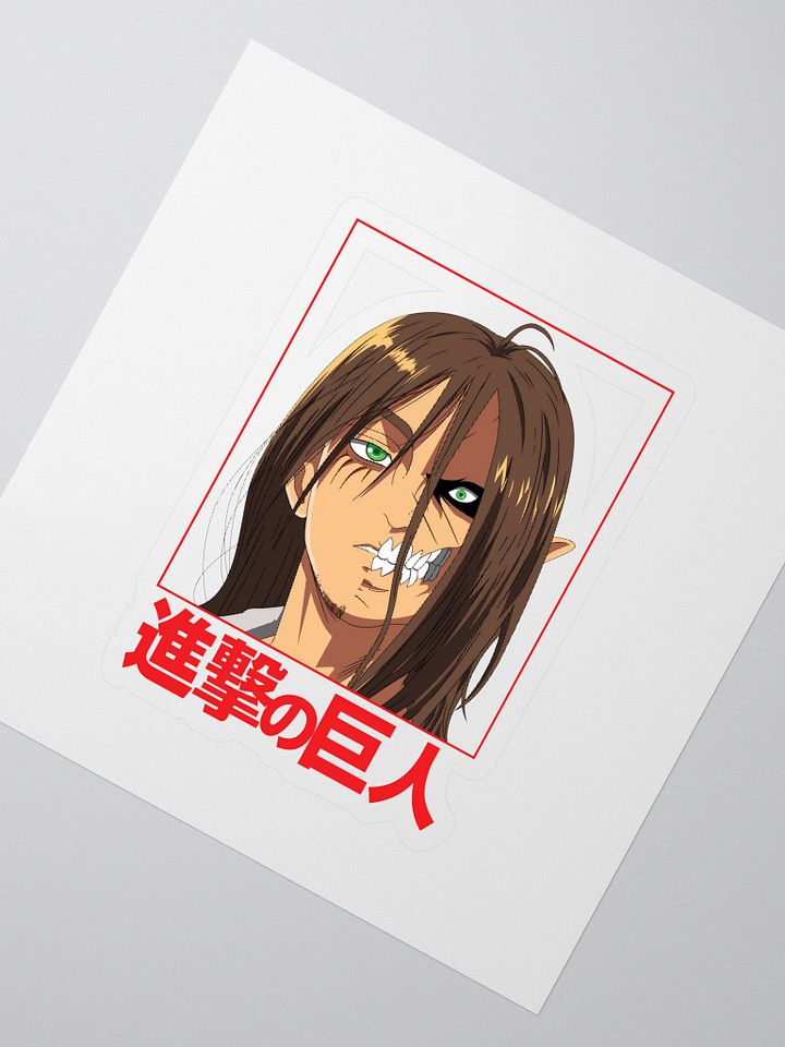 Eren Yeager Half Titan Transformation Art Kiss Cut Stickers product image (2)