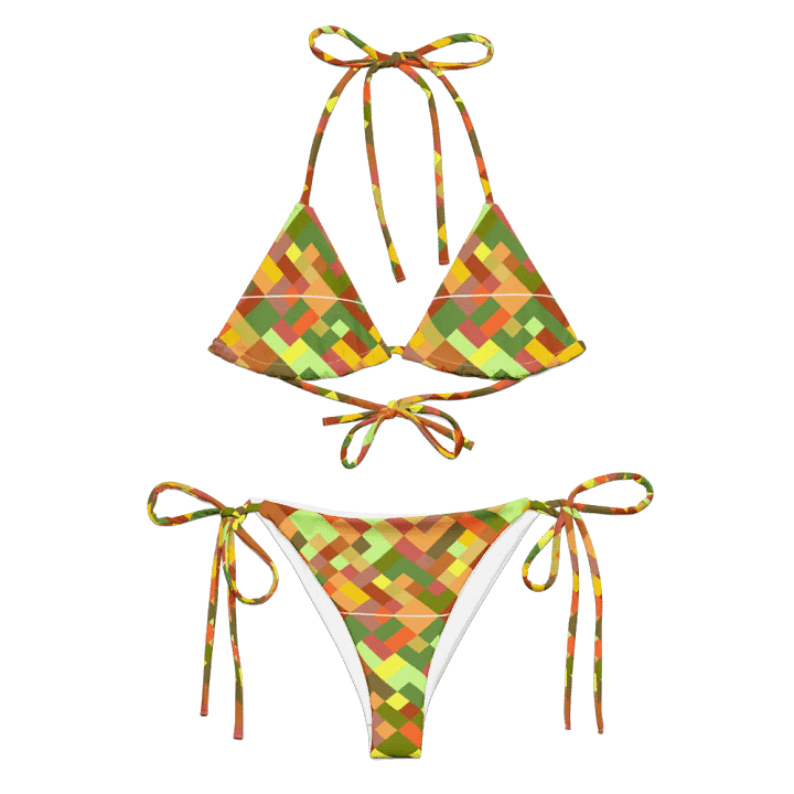 Colorful Mosaic Pattern Design String Bikini - v2 product image (2)