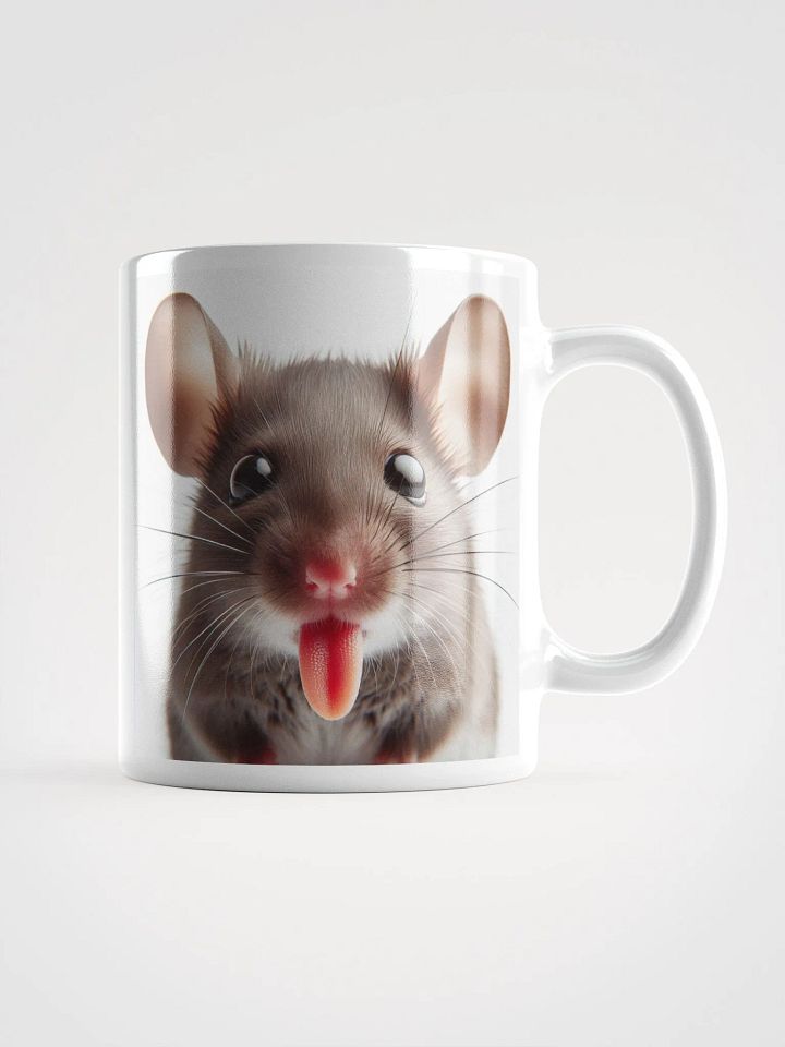 Rude Mouse #Humorous Glossy Mug - White product image (1)