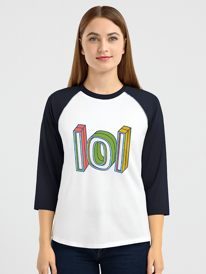Fun 3D 'LOL' Graphic Long Sleeve T-Shirt product image (1)