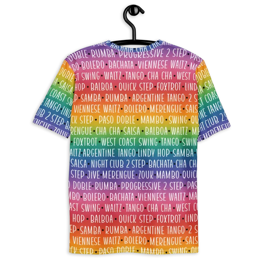 Men's Ballroom Dance Crew Neck T-shirt Rainbow product image (8)