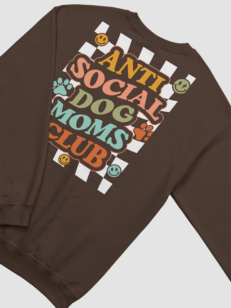Anti Social Dog Moms Club Retro Checkerboard(Color) Sweatshirt | Funny Introvert Checkered Shirt for Dog Moms product image (6)
