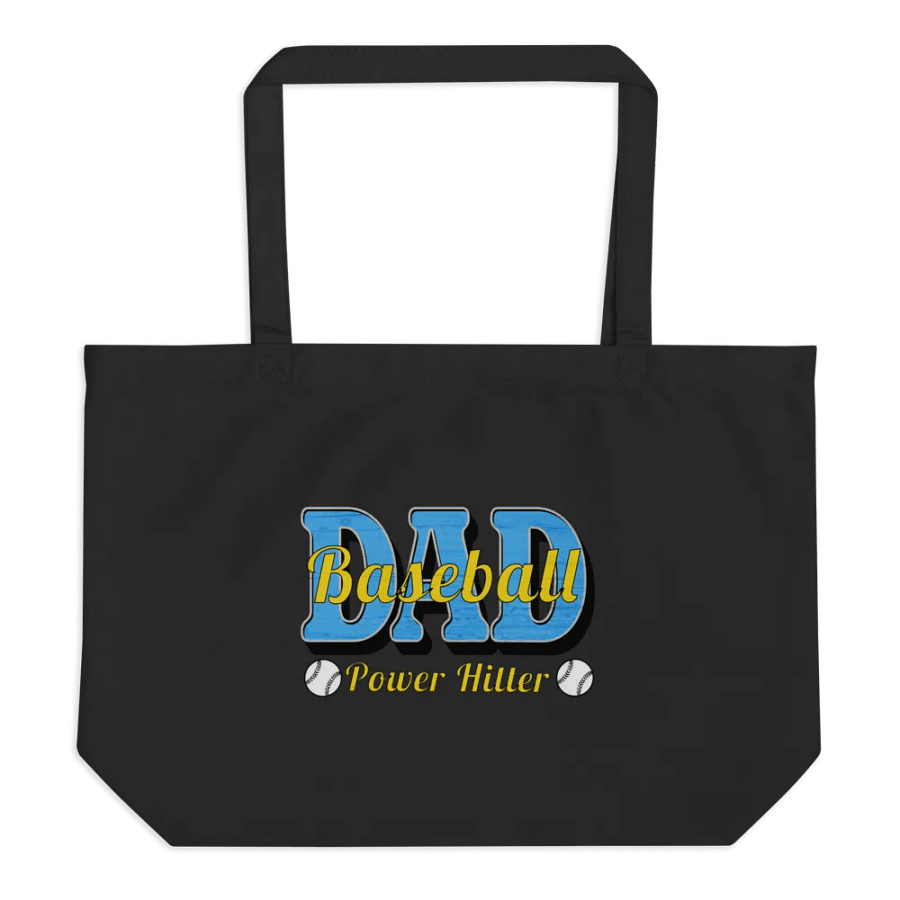 Dad Baseball Power Hitter Eco-friendly Organic Tote product image (1)