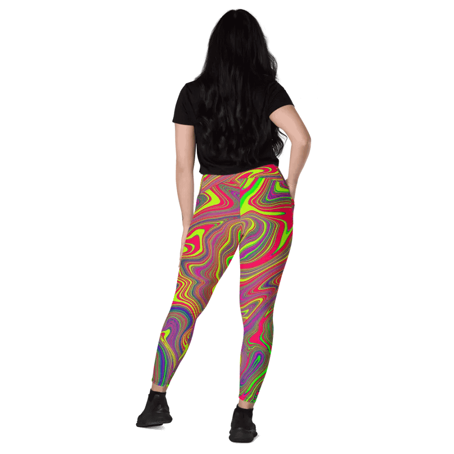 Leggings with Pockets - Colorful Liquid Swirls product image (11)