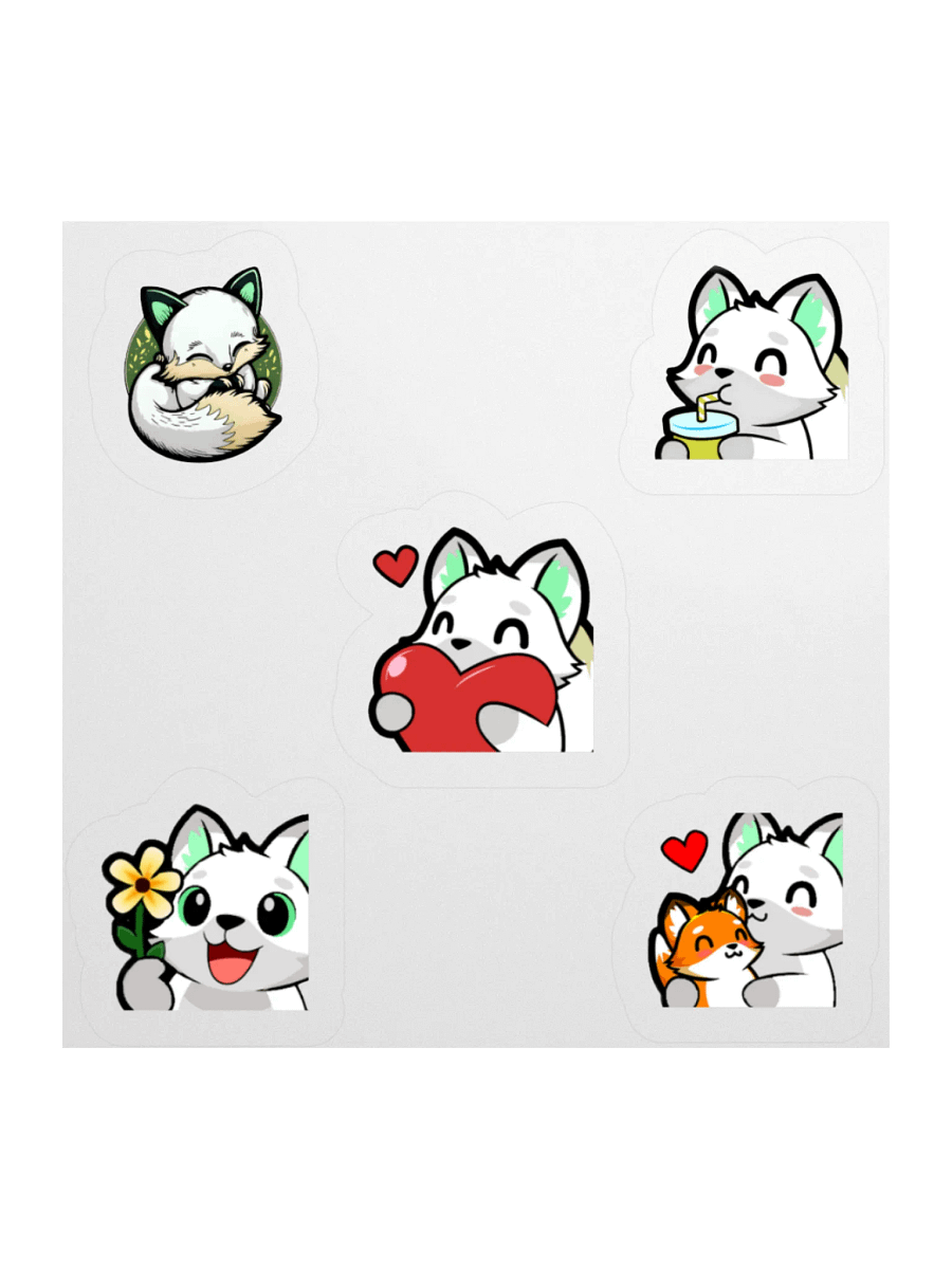 Fox emotes Cut Sticker Set product image (1)