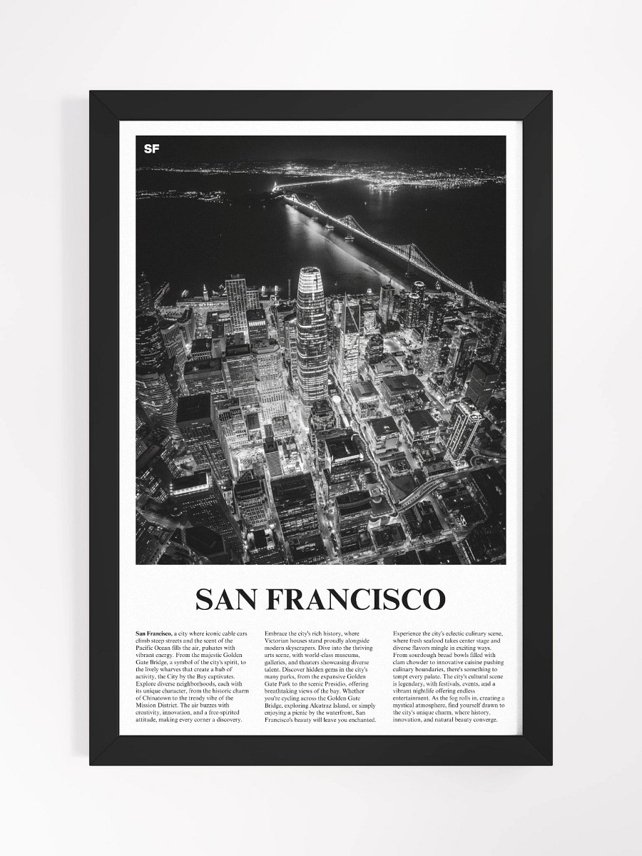 San Francisco 04 Newspaper Poster | Framed product image (5)