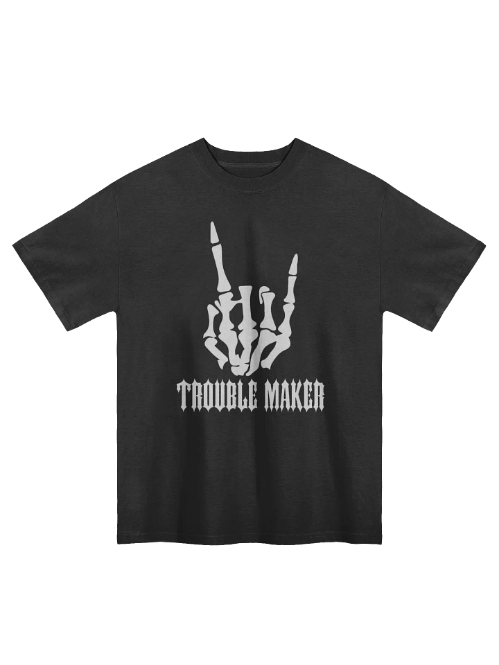 Trouble Maker Faded Oversized T shirt product image (1)