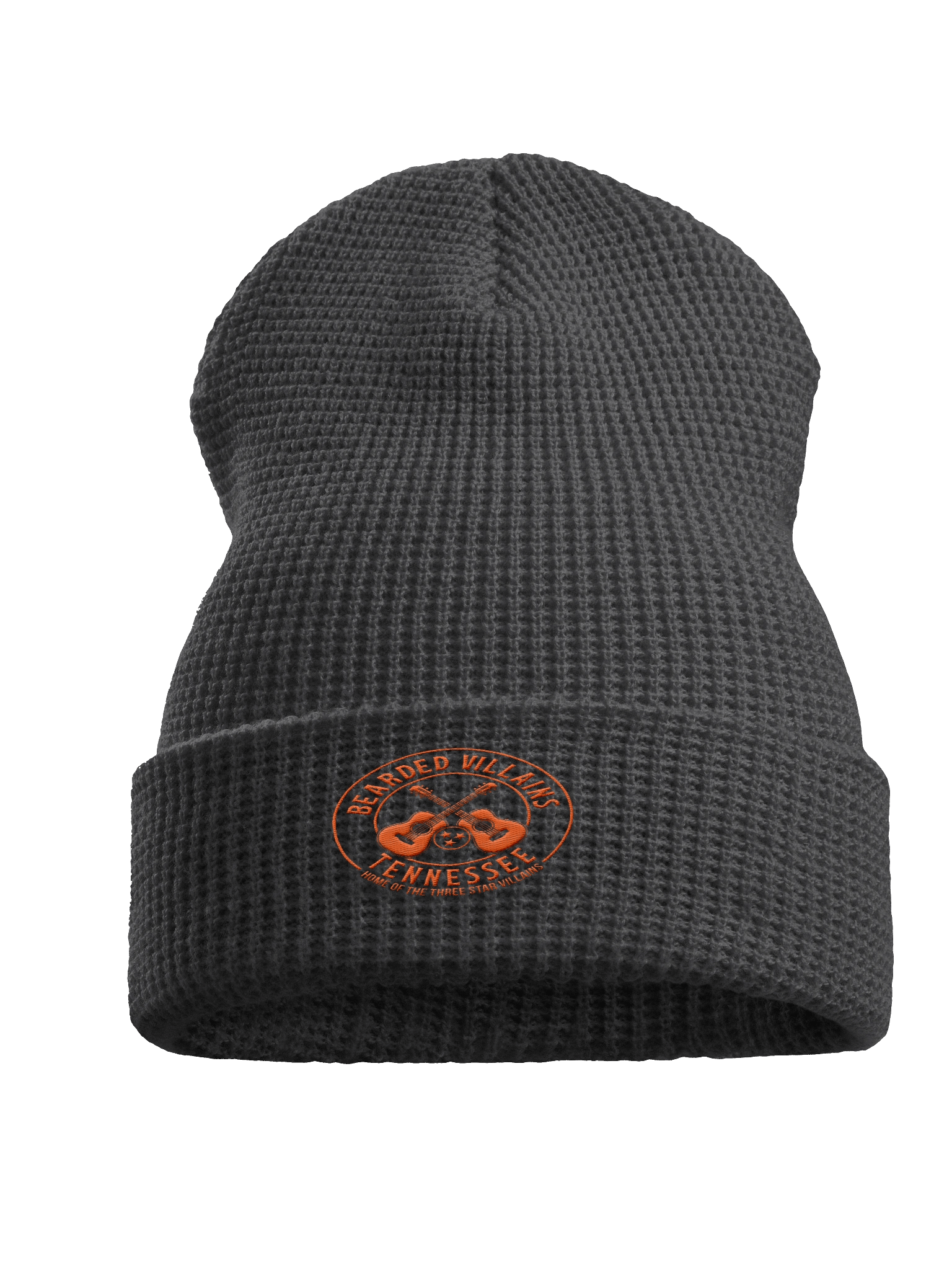 TSV Bearded Villains Tennessee Waffle Knit Beanie | Vols Orange & Smokey Gray Logo | Bold Brotherhood Style & Game-Day Comfort product image (1)