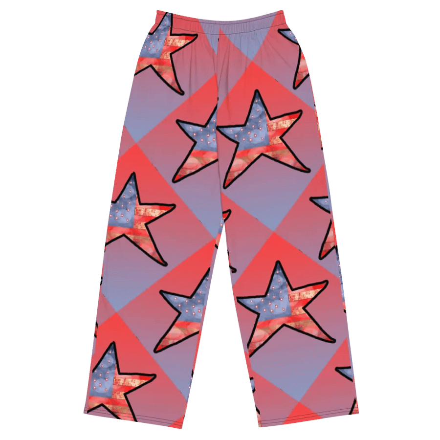 American Flag Star Wide Leg Pants product image (2)