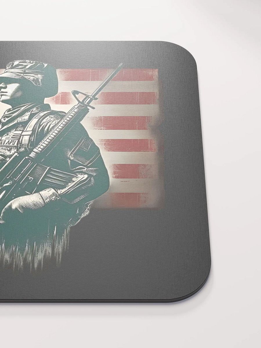 Saluting Soldier - Proud USA Patriotic Tribute Vintage Mouse Pad product image (5)