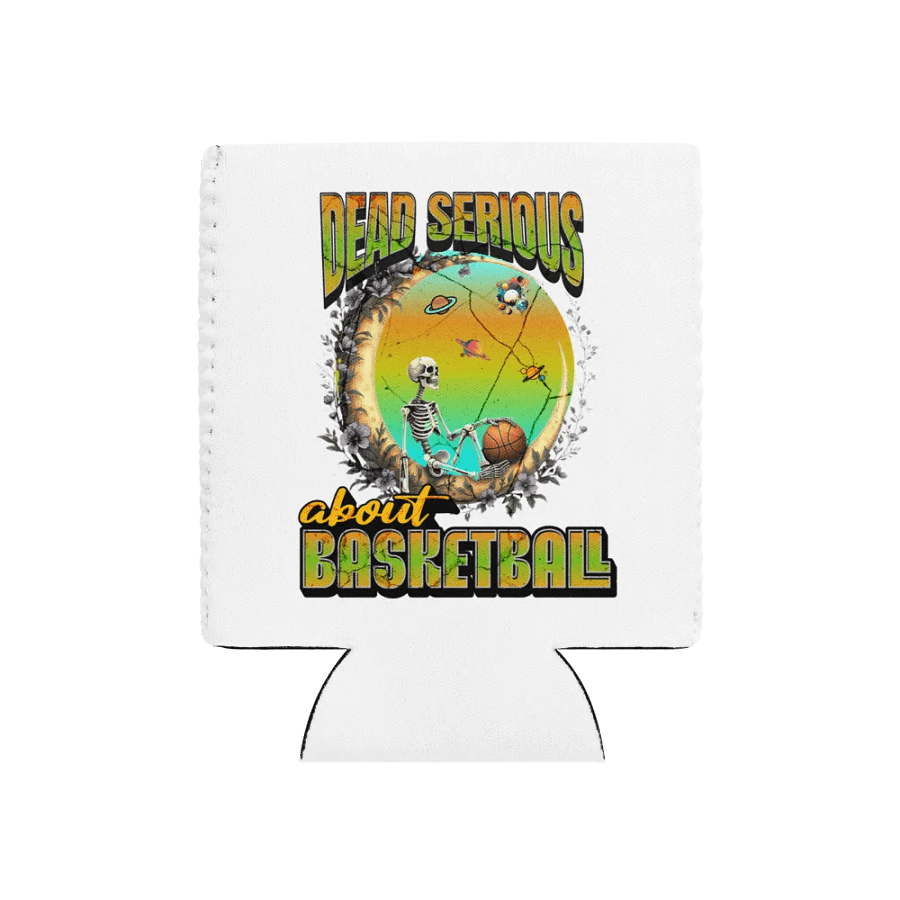 Dead Serious About Basketball Skeleton Cosmic Hoops Can Cooler product image (1)