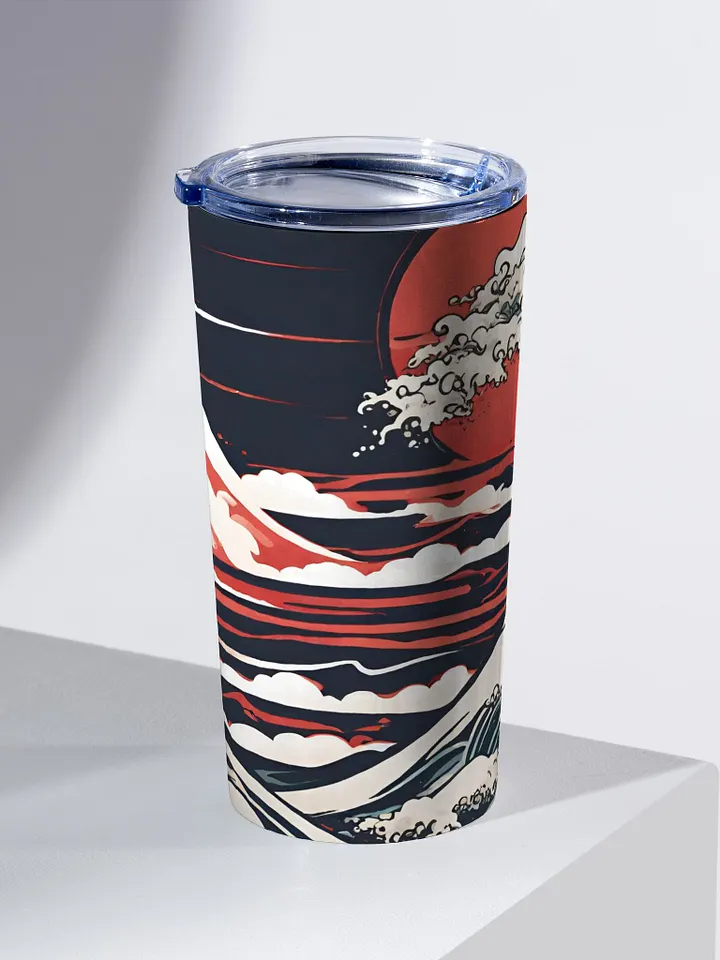 Rising Sun and Waves Stainless Steel Tumbler product image (2)