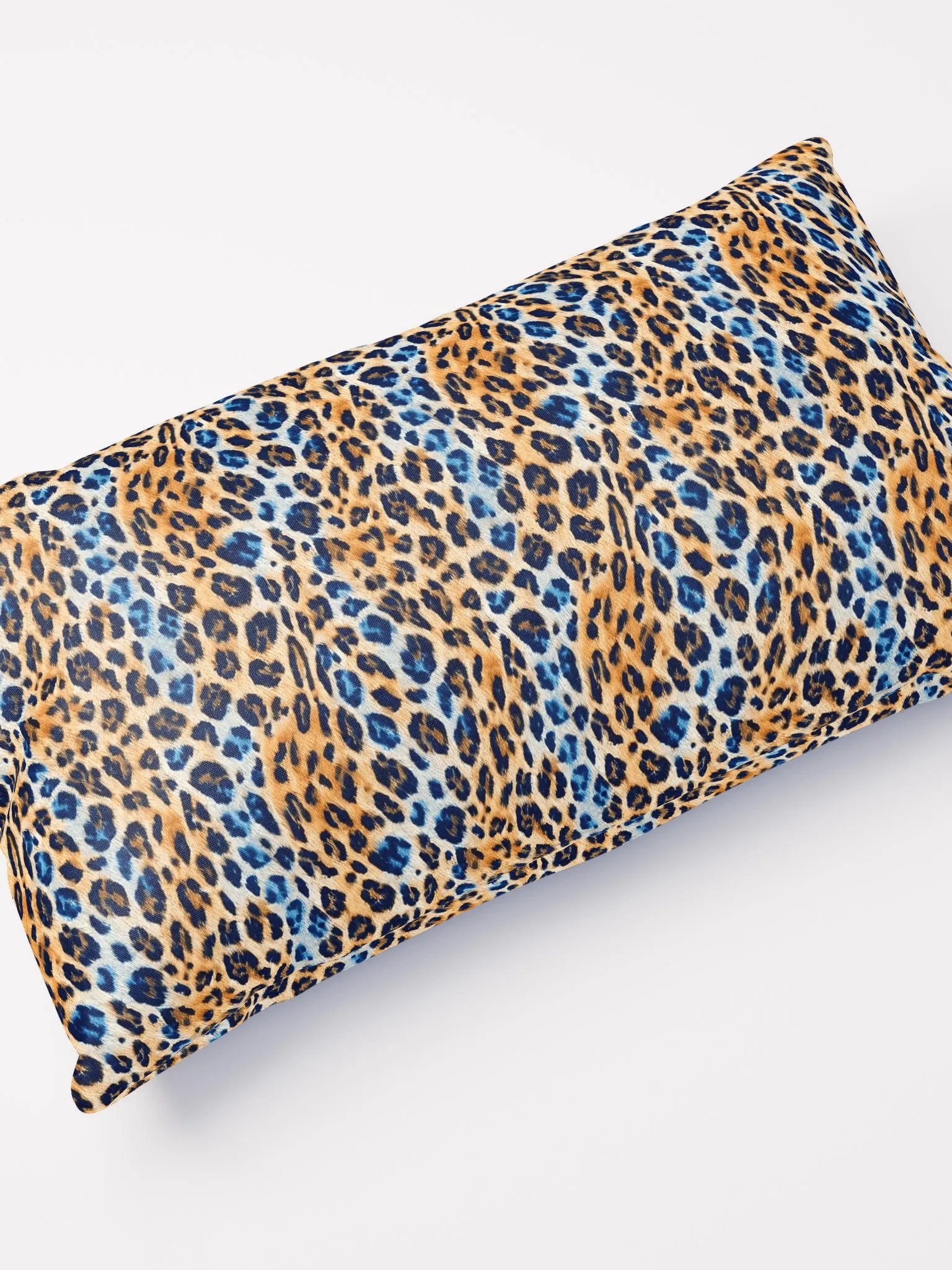 Blue Brown Leopard Pillow product image (11)
