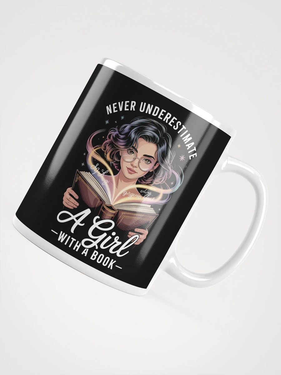 Never Underestimate a Girl with a Book – Empowering Book Lover Mug product image (4)