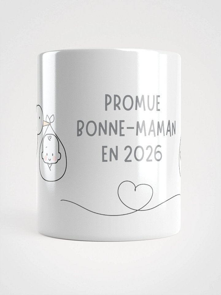 Mug Blanc - Promue Bonne-Maman en 2026 - Cigogne Annonce Naissance - Cadeau Original product image (1)
