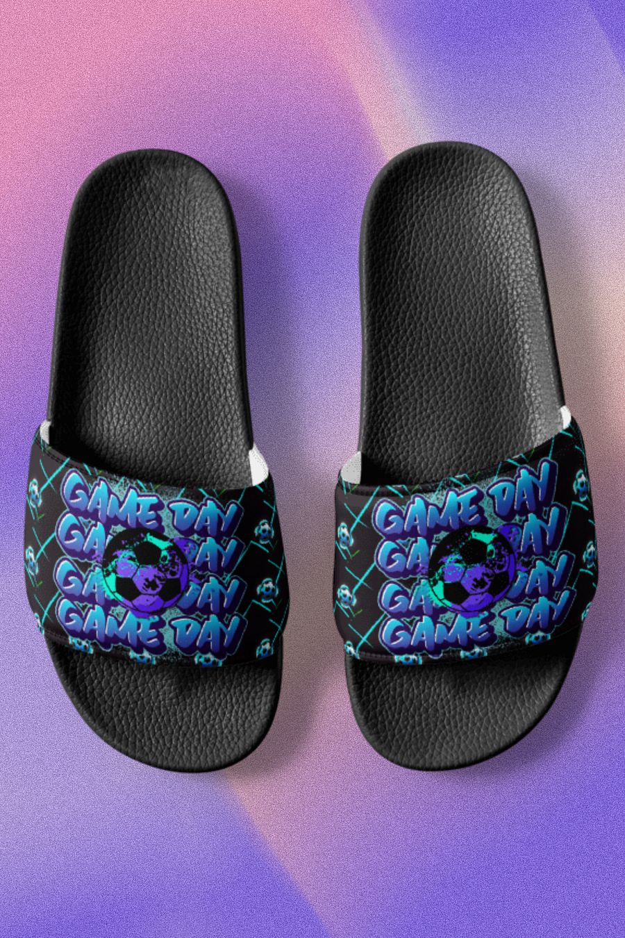 Game Day Soccer European Football Slip On Slides product image (1)