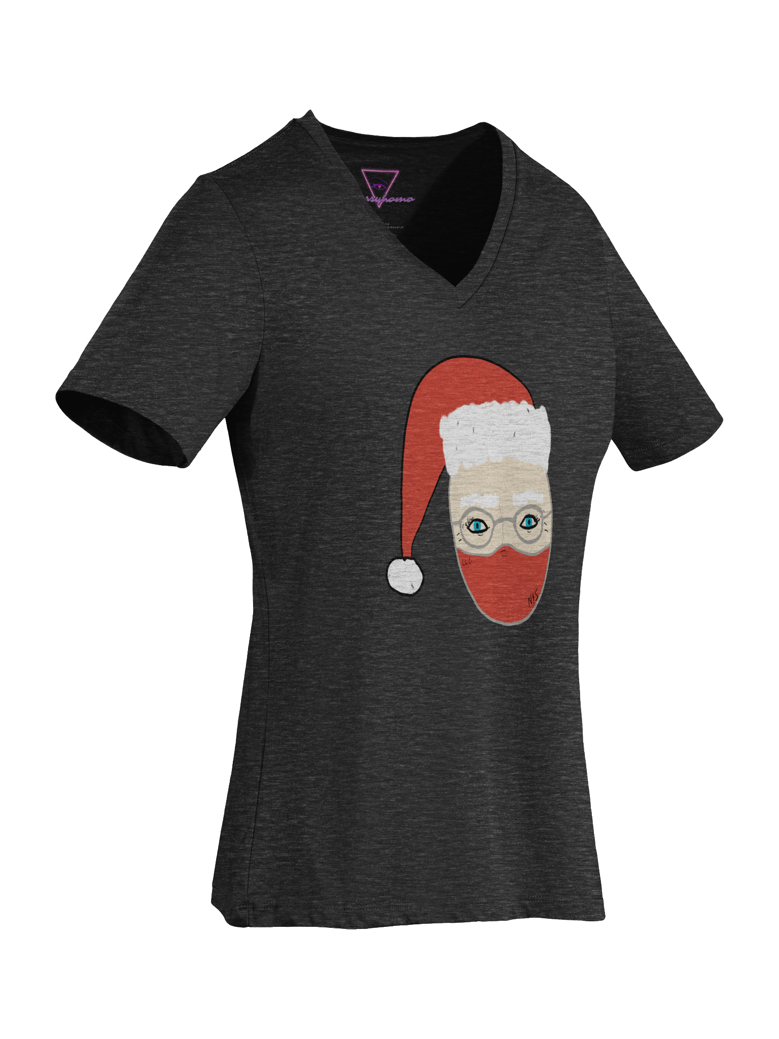 Santa Mask v-neck tee product image (48)