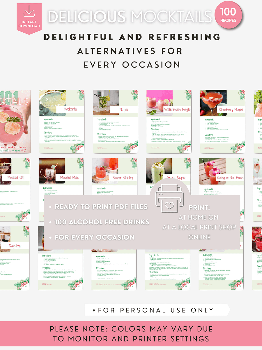 Mocktail Recipes 101 Non Alcoholic Drinks product image (4)