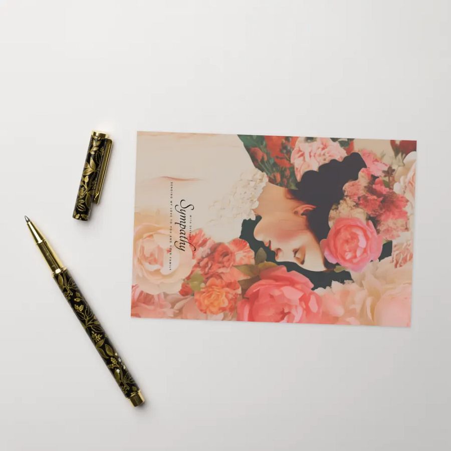 Vintage Blossom Botanicals Sympathy Card product image (12)