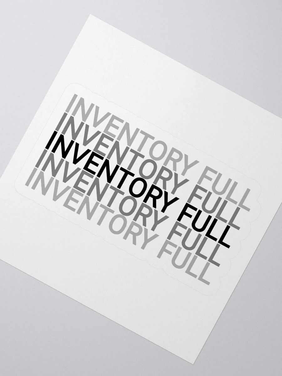 Inventory Full Vinyl Kiss Cut Sticker product image (2)