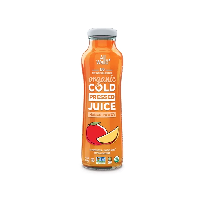 ALLWELLO: Organic Mango Power Cold Pressed Juice, 11.1 fo product image (1)