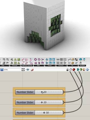 Grasshopper - EX 3 - Dispatch + Attractor point #grasshopper #parametricdesign #architecturedesign #architecturestudent #grasshopper3d #architecturemodel #parametricarchitecture #architecturetiktok #model #architect #render #rendering #models #architectureschool #zahahadid #design #modeling #rhino #architecture #architecturestudentlife