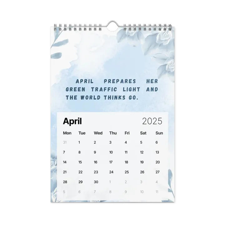 FLORAL INSPIRATIONAL QUOTES WALL CALENDAR 2025 product image (1)